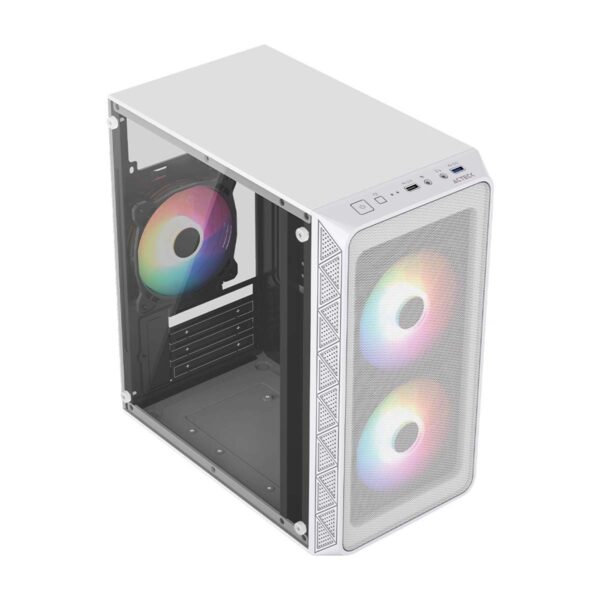 GABINETE ACTECK (AC-939256) DOOM PRO MESH GI730M,MICRO ATX,1*USB 3.0,FRENTE MALLA,3 FAN RGB,BLANCO - Imagen 2