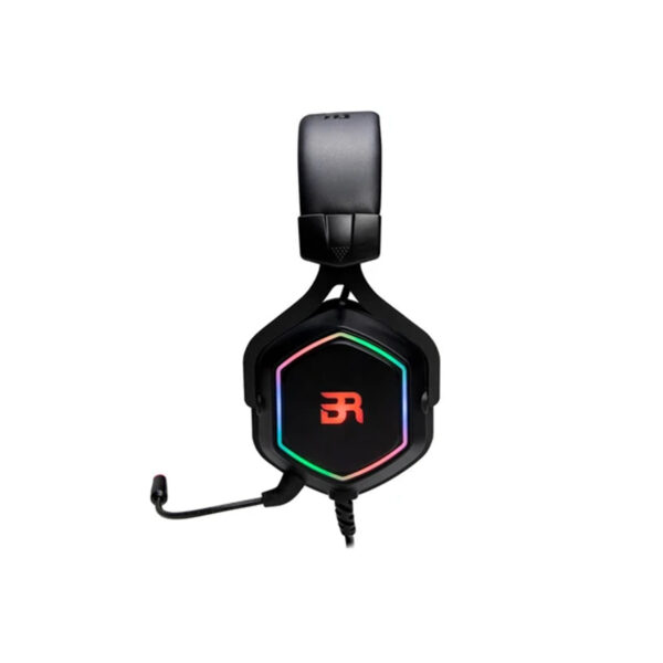 AUDIFONOS BALAM RUSH (BR-929776) HESIX HS760, USB, 7.1 CANALES, MICROFONO FLEXIBLE, RGB, NEGRO - Imagen 4