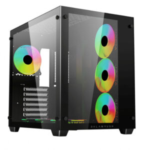 GABINETE BALAM RUSH (BR-935944) TANK PRO GM930,MICRO ATX,2*USB 3.0,CRISTAL TEMP,NEGRO