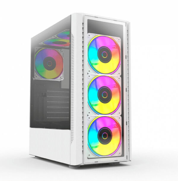 GABINETE BALAM RUSH (BR-935975) DRAGONFLY II CRYSTAL GM745,ATX,1*USB 3.0,CRISTAL TEMP,BLANCO