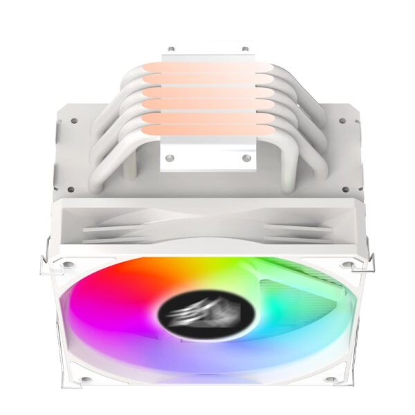 VENTILADOR P/CPU BALAM RUSH (BR-937924) NITROX NX60W,VENT 120MM,6 TUBOS,LGA 1700,AM5,ARGB,BLANCO - Imagen 4