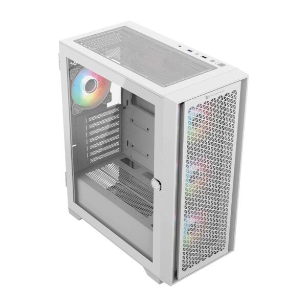 GABINETE BALAM RUSH (BR-938808) CARBONO TWIN MATE 7000,ATX,1*USB 3.0,DOBLE PANEL,4 FAN,BLANCO - Imagen 3