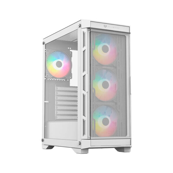 GABINETE BALAM RUSH (BR-938846) CARBONO TWIN MATE 5000,MICRO ATX,1*USB 3.0,DOBLE PANEL,4 FAN,BLANCO - Imagen 2