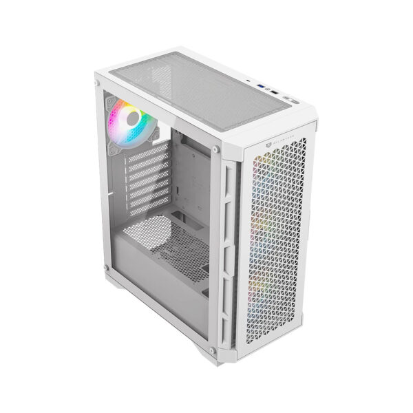 GABINETE BALAM RUSH (BR-938846) CARBONO TWIN MATE 5000,MICRO ATX,1*USB 3.0,DOBLE PANEL,4 FAN,BLANCO - Imagen 3