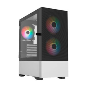 GABINETE BALAM RUSH (BR-938914) NITROX AIRCOOL 5500 ABW,ATX,1*USB 3.0,FRENTE MALLA,BLANCO