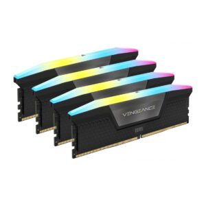 MEMORIA DIMM DDR5 CORSAIR (CMH128GX5M4B5600C40) 128GB 5600MHZ (4X32GB) VENGEANCE RGB,NEGRO CL40-77