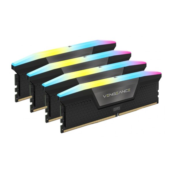 MEMORIA DIMM DDR5 CORSAIR (CMH128GX5M4B5600C40) 128GB 5600MHZ (4X32GB) VENGEANCE RGB,NEGRO CL40-77