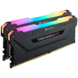 MEMORIA DIMM DDR4 CORSAIR (CMW16GX4M2A2666C16) 16GB 2666MHZ (2X8GB) VENGEANCE RGB PRO NEGRO CL16