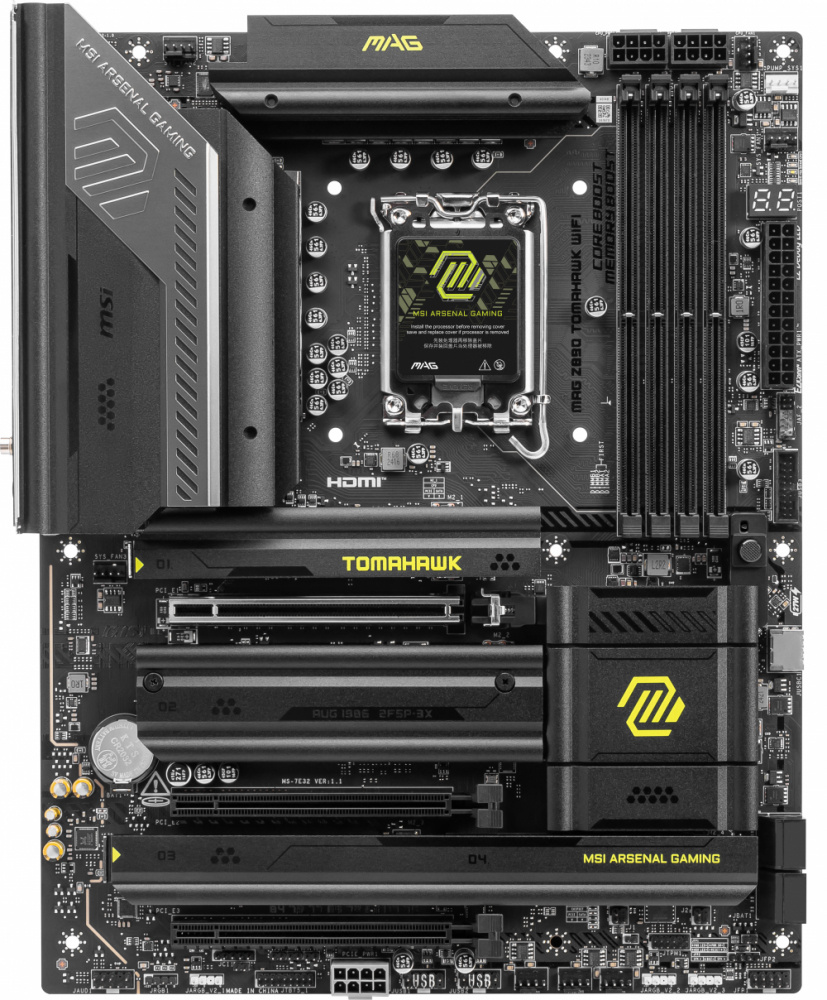MOTHERBOARD MSI (MAG Z890 TOMAHAWK WIFI) SOCKET 1851, 4*DDR5 9200, HDMI, 2*THUNDEBOLT, 4*M.2, ATX - Imagen 2