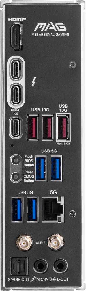MOTHERBOARD MSI (MAG Z890 TOMAHAWK WIFI) SOCKET 1851, 4*DDR5 9200, HDMI, 2*THUNDEBOLT, 4*M.2, ATX - Imagen 5