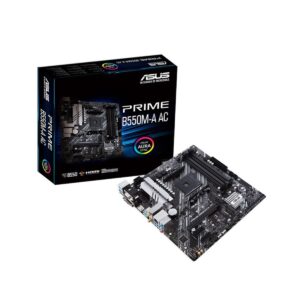 MOTHERBOARD ASUS (PRIME B550M-A AC) SOCKET AM4,4*DDR4 4600,HDMI,DVI-D,VGA,PCIE-4.0,WIFI,MICRO ATX