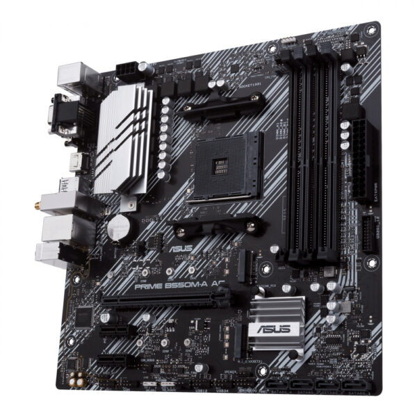 MOTHERBOARD ASUS (PRIME B550M-A AC) SOCKET AM4,4*DDR4 4600,HDMI,DVI-D,VGA,PCIE-4.0,WIFI,MICRO ATX - Imagen 4