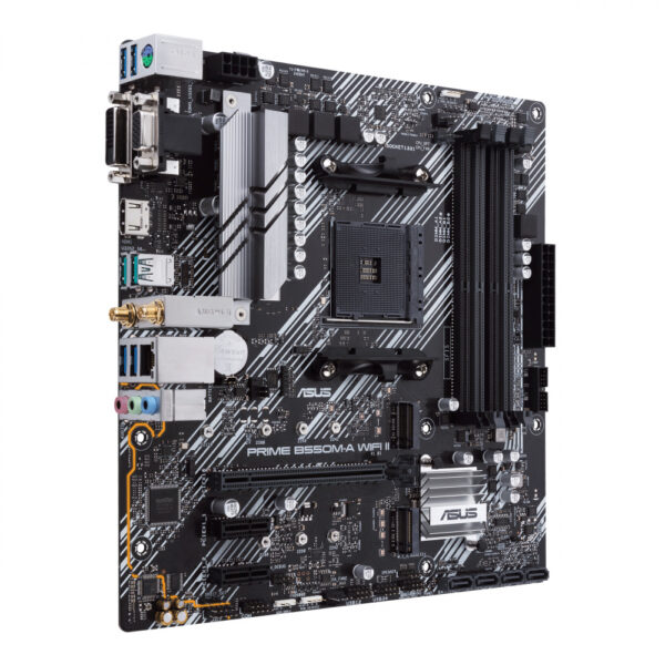MOTHERBOARD ASUS (PRIME B550M-A WIFI II) SOCKET AM4,4*DDR4,HDMI,DP,VGA,PCIE-4.0,WIFI6,MICRO ATX - Imagen 3