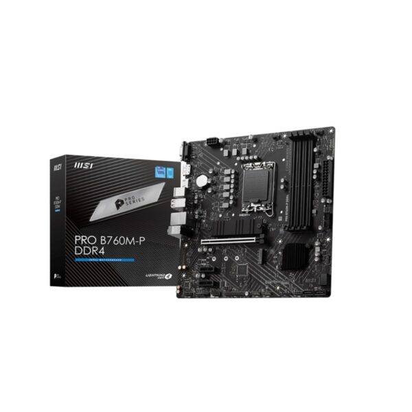 MOTHERBOARD MSI (PRO B760M-P DDR4) SOCKET 1700, 4*DDR4 4800 MHZ, HDMI, DP, D-SUB, MICRO ATX