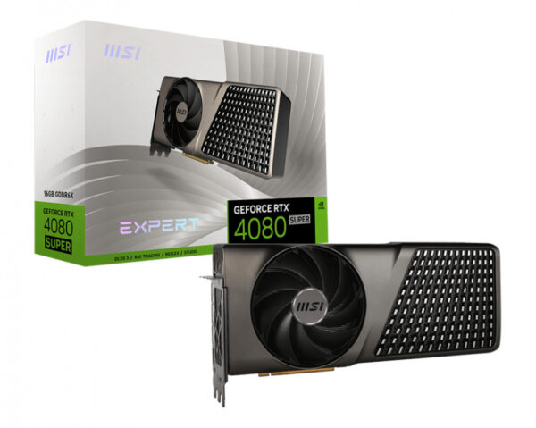 TARJETA DE VIDEO MSI (RTX 4080 SUPER 16G EXPERT) 16GB GDDR6X, 2625 MHZ, 1*HDMI, 3*DP