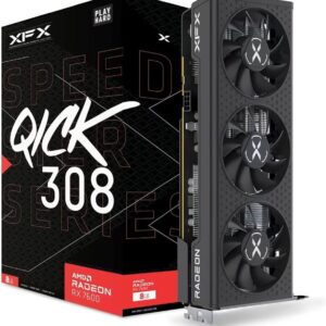 TARJETA DE VIDEO XFX (RX-76PQICKBY) SPEEDSTER QICK 308 RADEON RX7600, 8GB GDDR6, 2250MHZ, 3*DP, HDMI