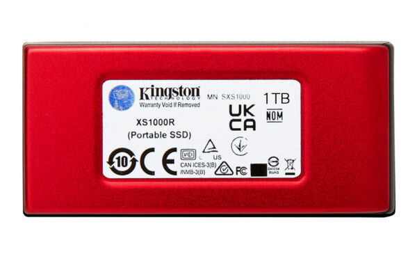 UNIDAD SSD EXTERNO KINGSTON 1TB (SXS1000R/1000G) XS1000, 3.2 TIPO C,ROJO - Imagen 3