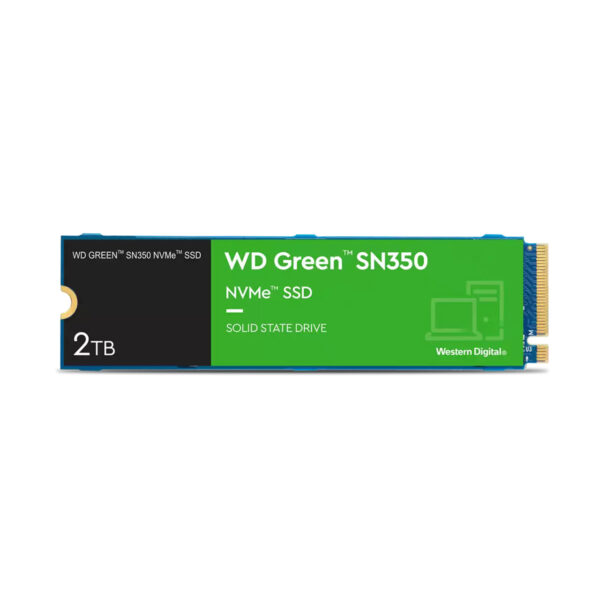 UNIDAD SSD M.2 WD 2TB (WDS200T3G0C) GREEN SN350, PCIE 3.0, NVME, 2280