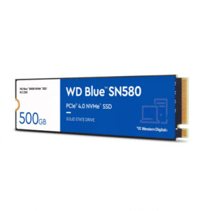 UNIDAD SSD M.2 WD 500GB (WDS500G3B0E) BLUE SN580, PCIE 4.0, NVME, 3D NAND, 2280