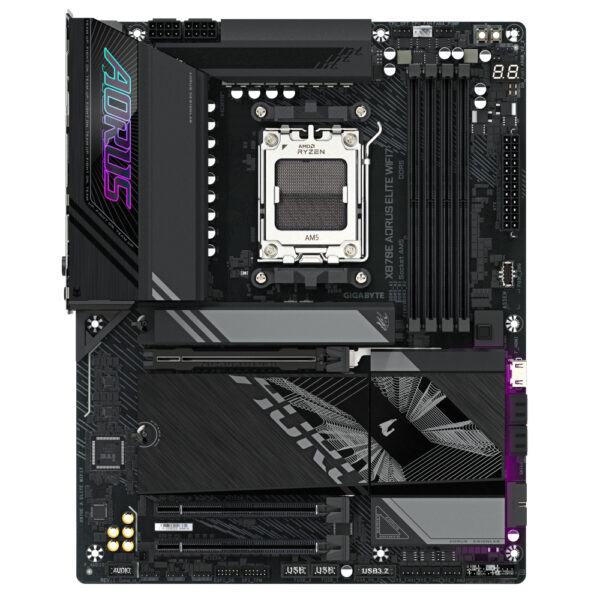 MOTHERBOARD GIGABYTE (X870E A ELITE WIFI7) SOCKET  AM5, 4*DDR5 8000 MHZ, HDMI, ATX, WIFI7/BT - Imagen 2