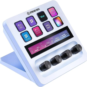TECLADO P/STREAMING ELGATO (10GBD9911) STREAM DECK +,8 TECLAS,AJUSTE DE NIVELES,PANTALLA TACTIL,BLAN