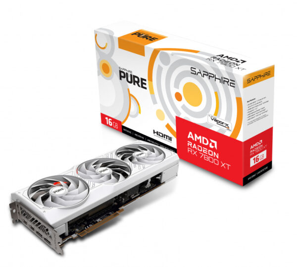 TARJETA DE VIDEO SAPPHIRE (11330-03-20G) PURE RADEON RX 7800 XT, 16GB GDDR6, 2475MHZ, 2*DP, 2*HDMI