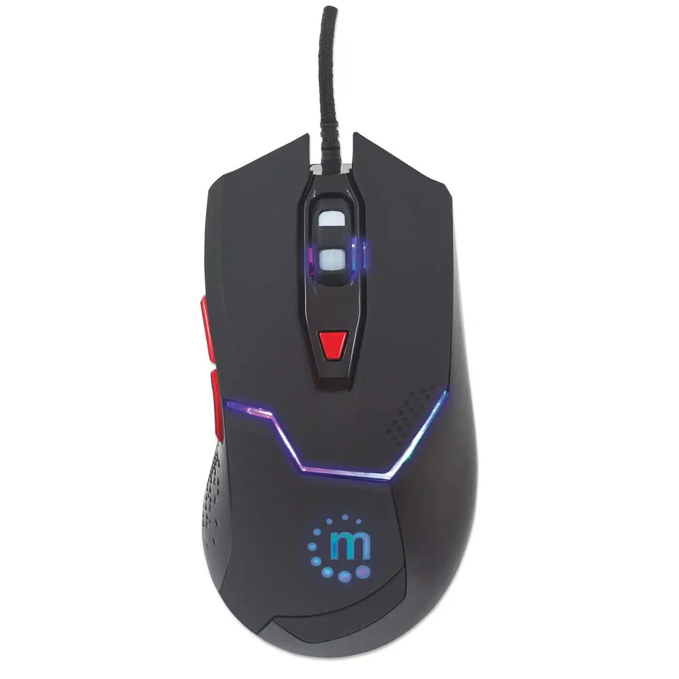 MOUSE OPTICO GAMING NEGRO DPI AJUSTABLES LUZ LED MANHATTAN 176071