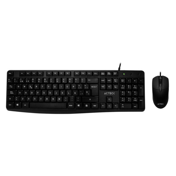 KIT TECLADO Y MOUSE ALAMBRICO ACTECK (AC-928984) MK210,USB,105 TECLAS,CABLE 1.5 MTS,NEGRO