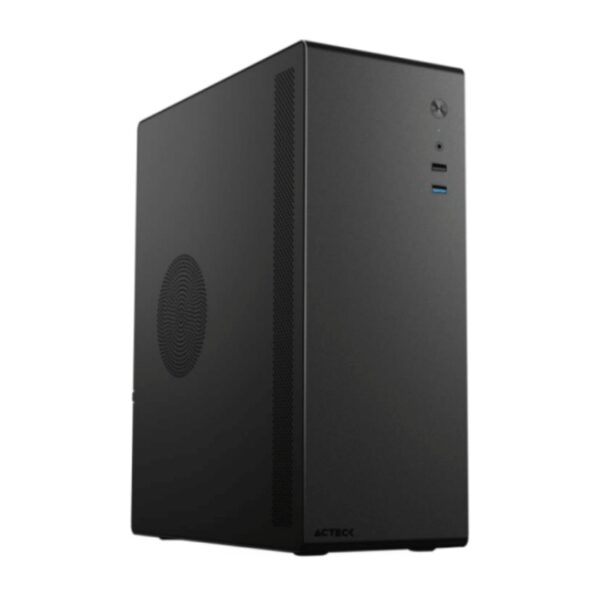 GABINETE ACTECK (AC-935142) NEUSS GI480, MICRO ATX, FUENTE SFX 450W, 1*USB 3.0, 1*USB 2.0, NEGRO