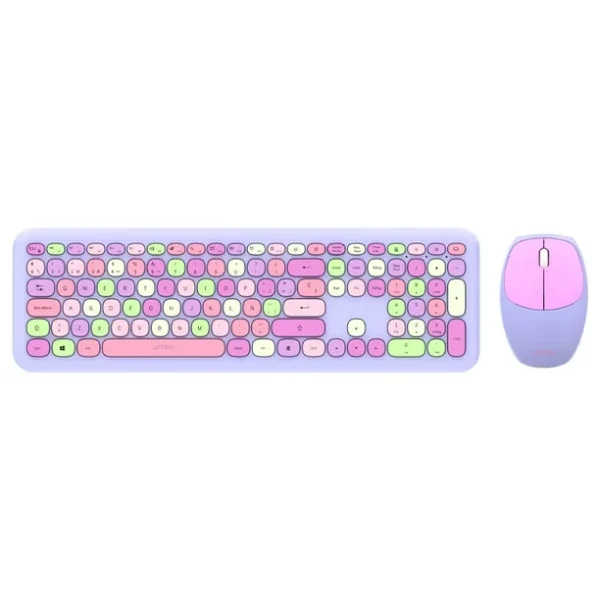 KIT TECLADO Y MOUSE INALAMBRICO ACTECK (AC-935173) CREATOR CHIC MK475,RF USB,1600 DPI,110 TEC,MORADO