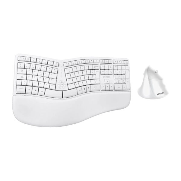 KIT TECLADO Y MOUSE INALAMBRICO ACTECK (AC-936255) FITT MK770,RF USB,2400 DPI,118 TEC,BLANCO - Imagen 2