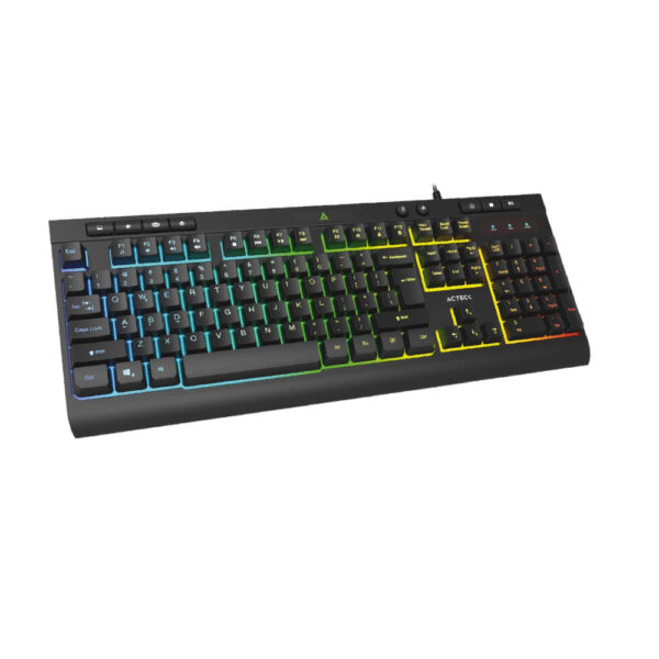 TECLADO ALAMBRICO ACTECK (AC-936743) AUREAN PRO TA477G, MEMBRANA, 105 TECLAS, NEGRO - Imagen 2