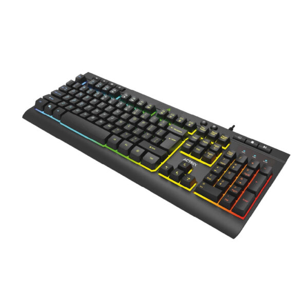 TECLADO ALAMBRICO ACTECK (AC-936743) AUREAN PRO TA477G, MEMBRANA, 105 TECLAS, NEGRO - Imagen 3