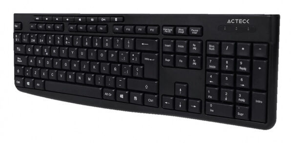 KIT TECLADO Y MOUSE ALAMBRICO ACTECK (AC-939928) MK455,USB,105 TEC,1600 DPI,NEGRO - Imagen 2
