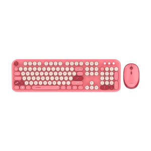 KIT TECLADO Y MOUSE INALAMBRICO ACTECK (AC-940207) MK485 CHIC K-COLORS,RF USB,105 TECLAS,100%,ROJO