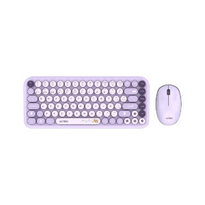 KIT TECLADO Y MOUSE INALAMBRICO ACTECK (AC-940252) MK480 CHIC K-COLORS,RF USB,85 TECLAS,65%,VIOLETA