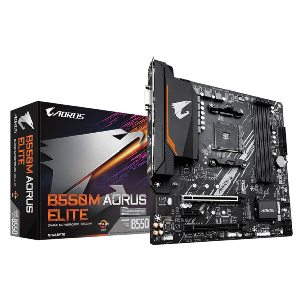(USADA) MOTHERBOARD GIGABYTE (B550M AORUS ELITE) SOCKET AM4, 4*DDR4 4600MHZ, HDMI, DVI, MICRO ATX
