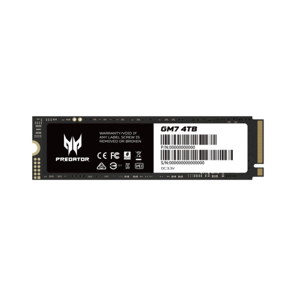 UNIDAD SSD M.2 PREDATOR 4TB (BL.9BWWR.120) GM7, 7200 MB/S