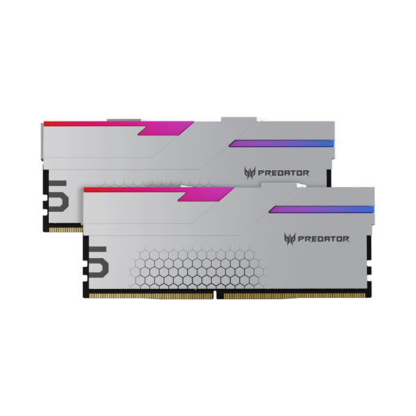 MEMORIA DIMM DDR5 PREDATOR (BL.9BWWR.425) HERMES, RGB, GAMING, 64GB (2X32GB), PLATA, 6400 MT/S, CL32