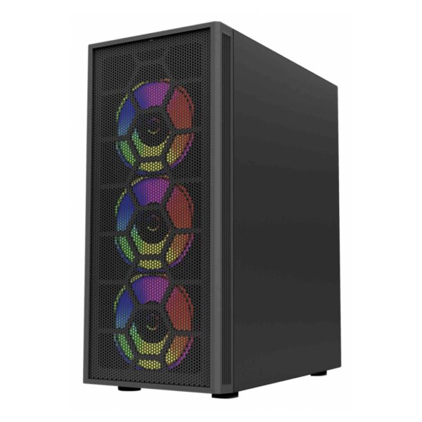 GABINETE BALAM RUSH (BR-935982) DRAGONFLY II MESH GM740,ATX,1*USB 3.0,CRISTAL TEMP,MALLA,NEGRO - Imagen 2