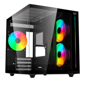 GABINETE BALAM RUSH (BR-937320) TANK PRO EVO GM955,MICRO ATX,USB 3.0,CRISTAL TEMP,NEGRO