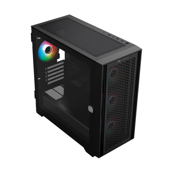 GABINETE BALAM RUSH (BR-938778) CARBONO TWIN MATE 8000,MICRO ATX,1*USB 3.0,DOBLE PANEL,4 FAN,NEGRO - Imagen 4
