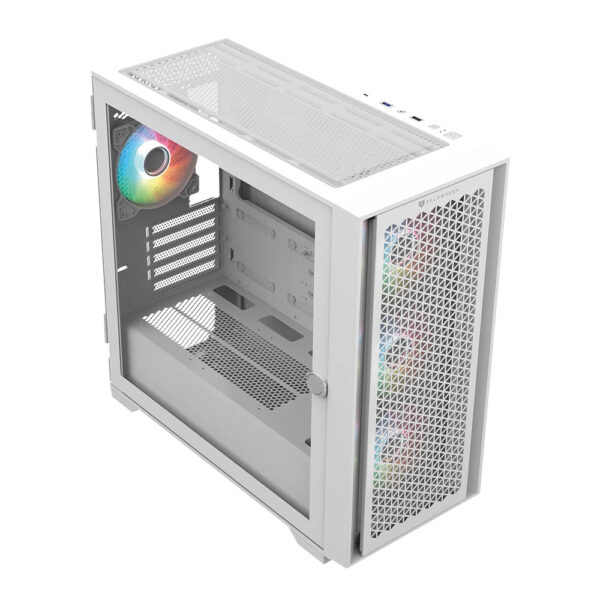 GABINETE BALAM RUSH (BR-938785) CARBONO TWIN MATE 8000,MICRO ATX,1*USB 3.0,DOBLE PANEL,4 FAN,BLANCO