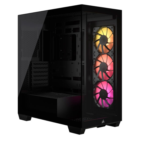 GABINETE CORSAIR (CC-9011278-WW) 3500X ARGB,NEGRO,CRISTAL TEMPLADO,MED-TORRE,SIN FUENTE