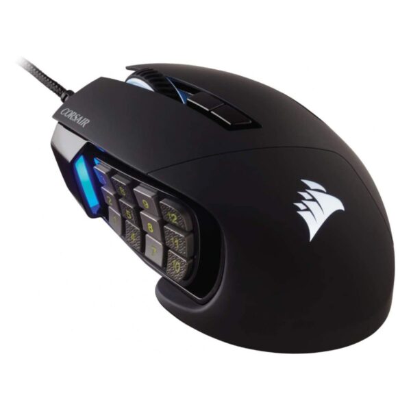 MOUSE OPTICO CORSAIR (CH-9304211-NA) SCIMITAR RGB ELITE,17 BOTONES PROGAMABLES,18000 DPI,NEGRO