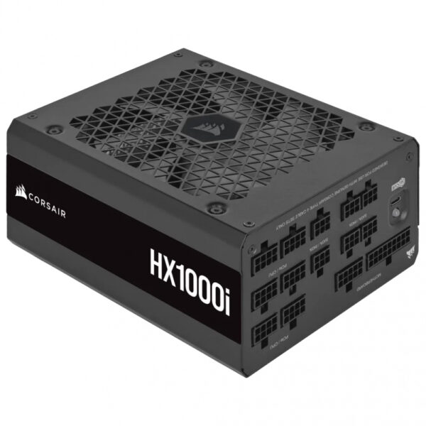 FUENTE DE PODER CORSAIR (CP-9020259-NA) HX1000I,1000W,FULL MODULAR,80 PLUS PLATINUM,NEGRO - Imagen 2