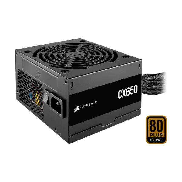 FUENTE DE PODER CORSAIR (CP-9020278-NA) CX650,650W,80 PLUS BRONZE,3 SATA,2 PCIE,VENT 120MM,NEGRO