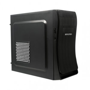 GABINETE EVOTEC (EV-1014) BASSU,MICRO ATX,FUENTE 600W,2*USB 2.0,NEGRO