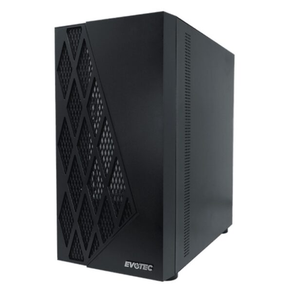 GABINETE EVOTEC (EV-1018) TAIPEI,MICRO ATX,SIN FUENTE,2*USB 2.0,1*USB 3.0,ACRILICO,NEGRO - Imagen 2