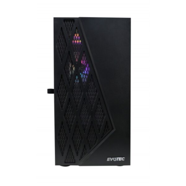 GABINETE EVOTEC (EV-1018) TAIPEI,MICRO ATX,SIN FUENTE,2*USB 2.0,1*USB 3.0,ACRILICO,NEGRO - Imagen 3